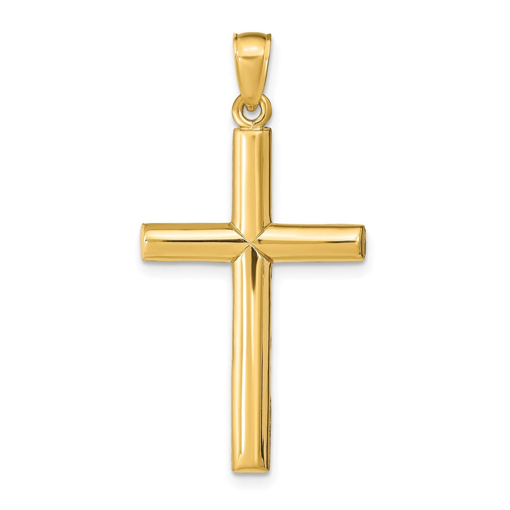 14k Yellow Gold Polished Cross Pendant