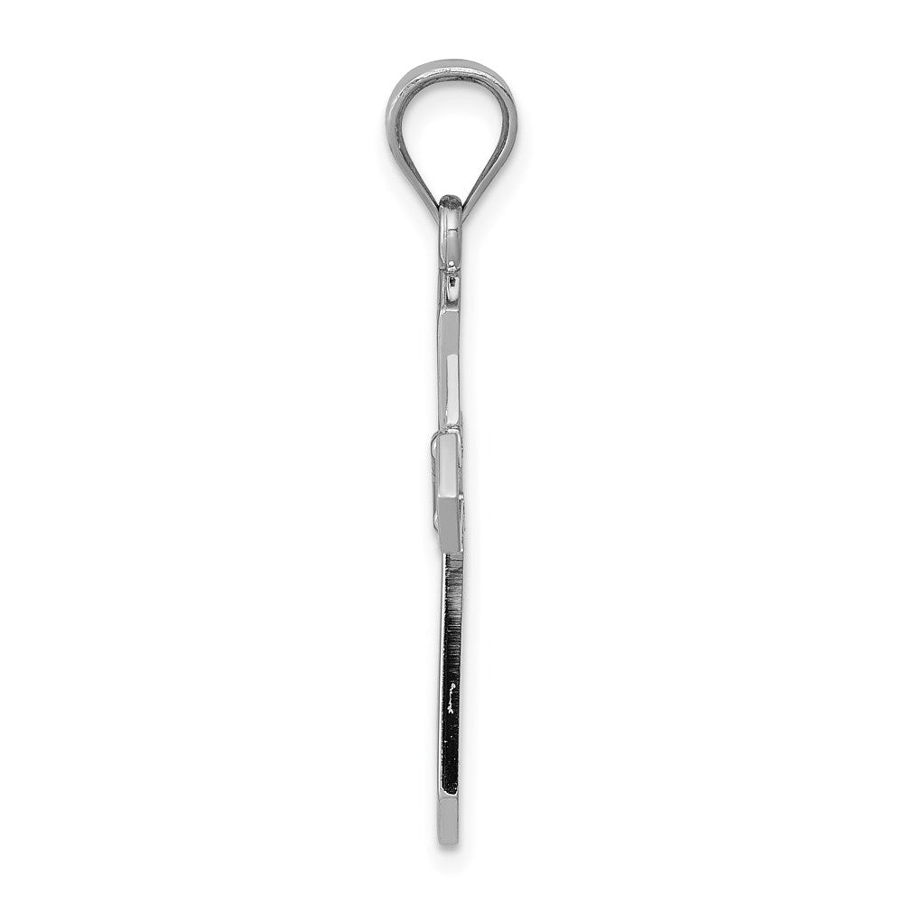 14k White Gold Passion Cross Pendant