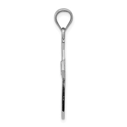 14k White Gold Passion Cross Pendant