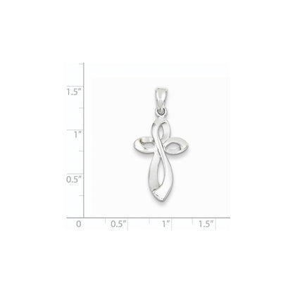 14k White Gold Passion Cross Pendant