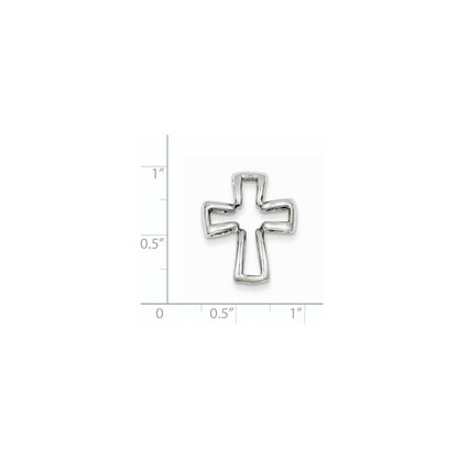 14k White Gold Cross Pendant