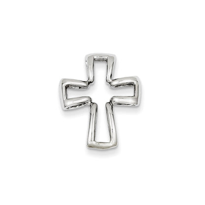14k White Gold Cross Pendant