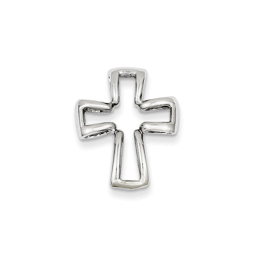 14k White Gold Cross Pendant
