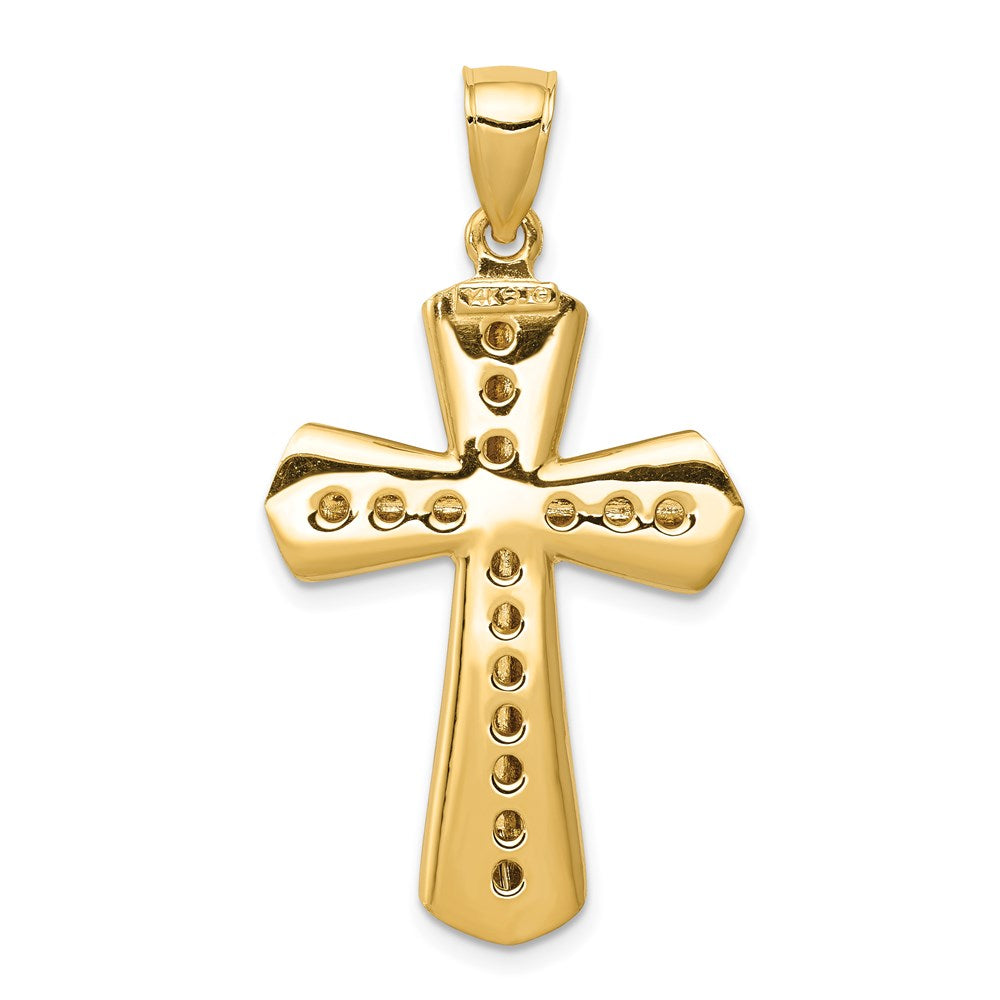 14k Yellow Gold Twisted Cross Pendant