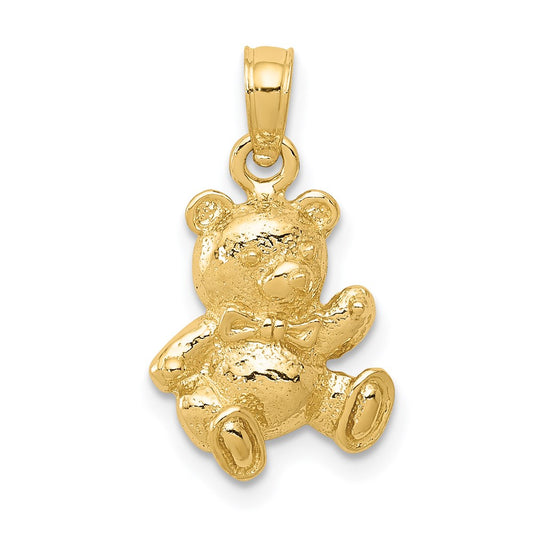14k Yellow Gold Teddy Bear Charm