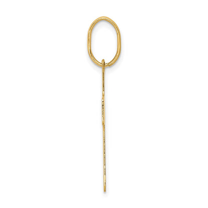 14k Yellow Gold Polished Cross Charm