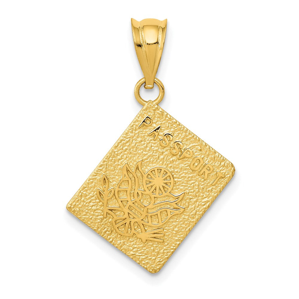 14k Yellow Gold Passport Charm