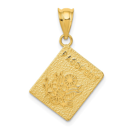 14k Yellow Gold Passport Charm