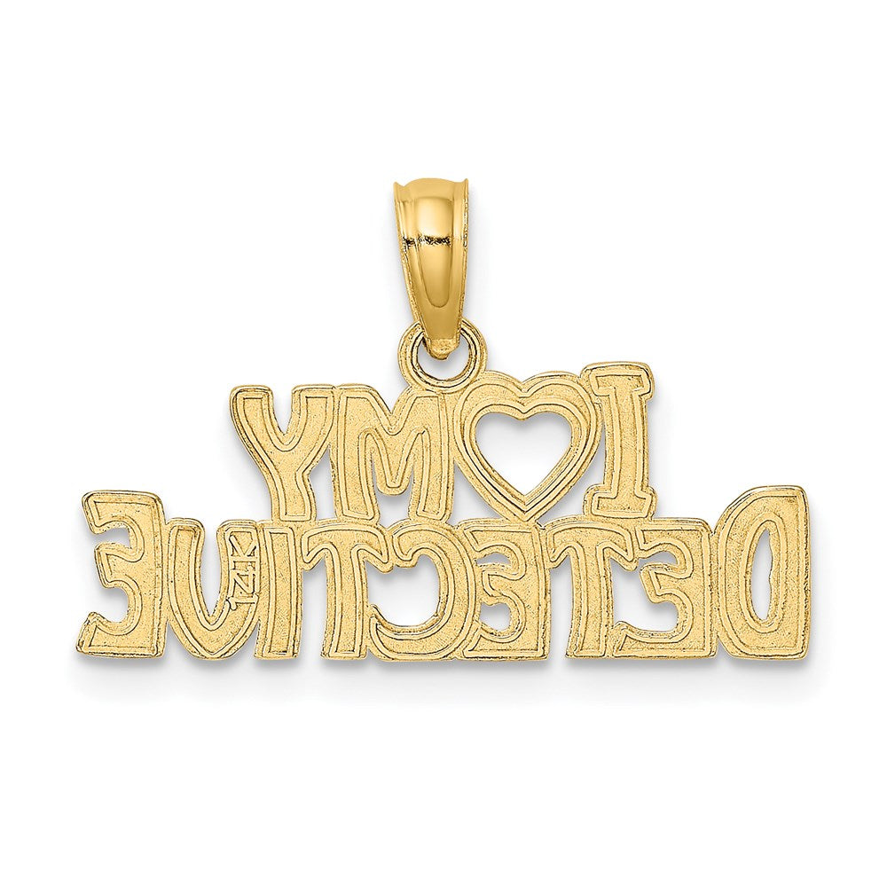 14k Yellow Gold I HEART MY DETECTIVE Charm