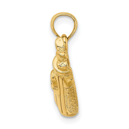 14k Yellow Gold Golf Bag Charm
