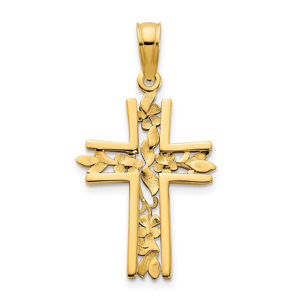 14k Yellow Goldy Fancy Cross Pendant