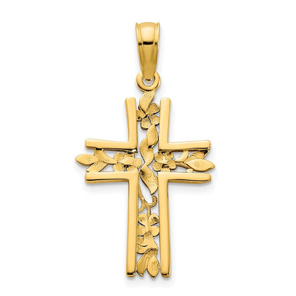 14k Yellow Goldy Fancy Cross Pendant