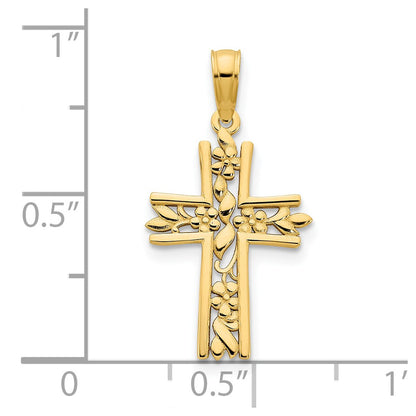 14k Yellow Goldy Fancy Cross Pendant