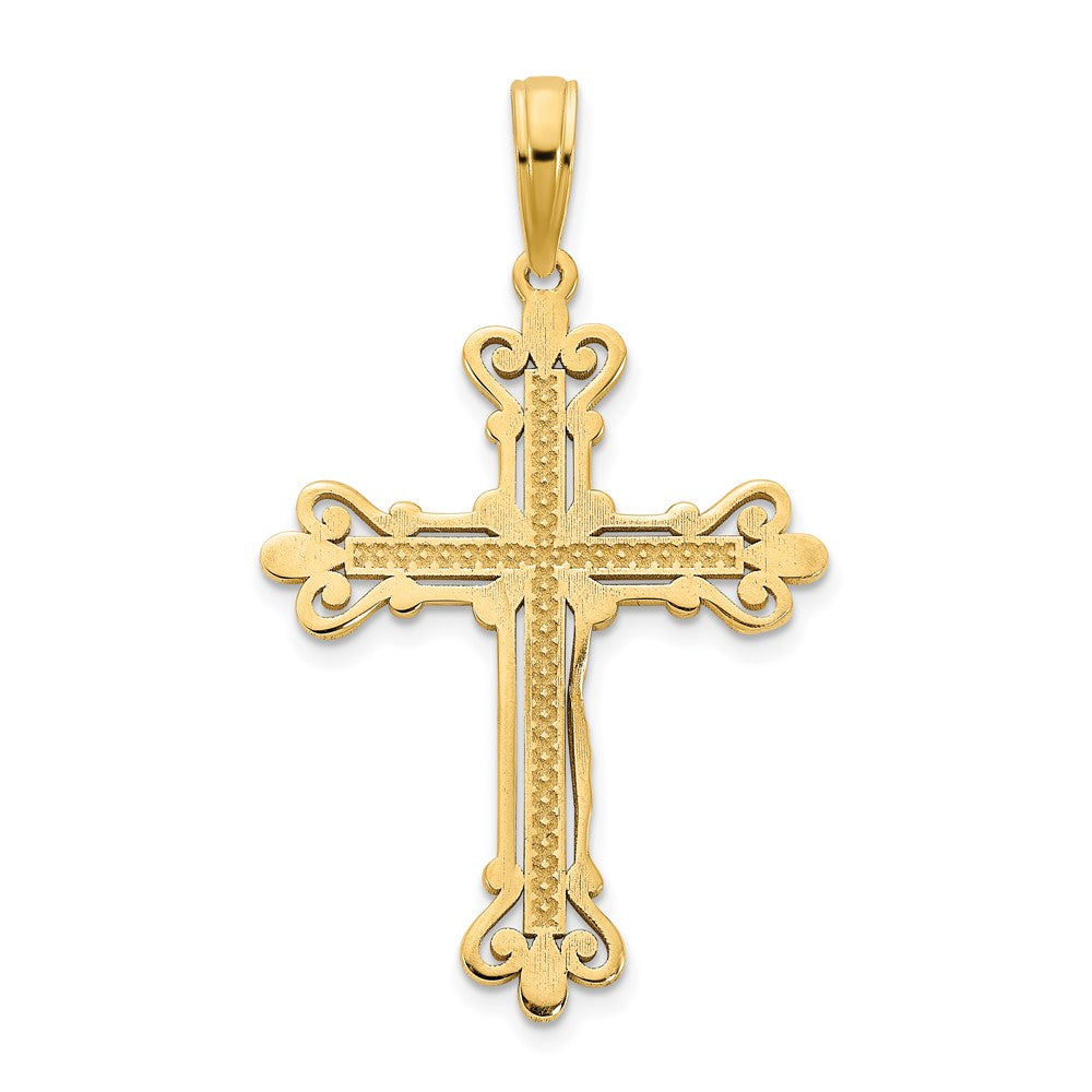 14k Yellow Gold Fancy Cross Pendant