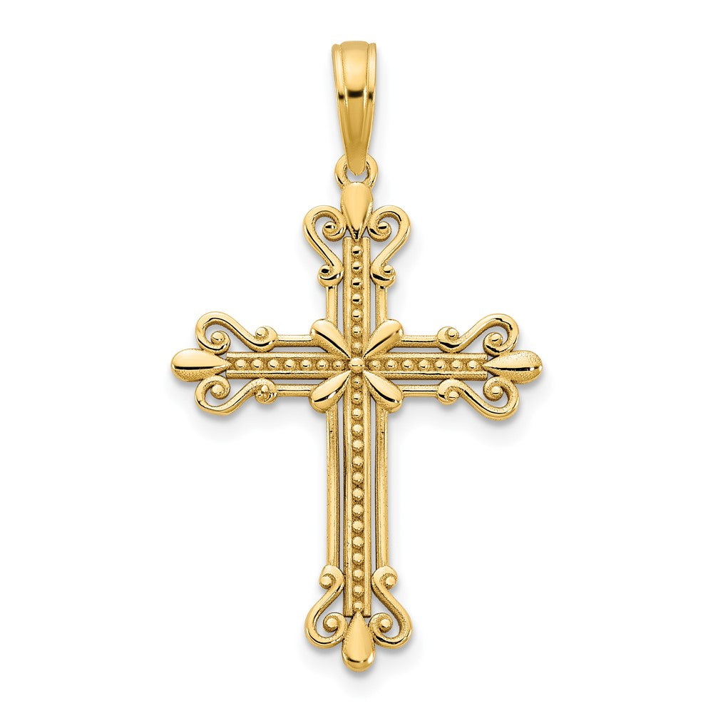 14k Yellow Gold Fancy Cross Pendant