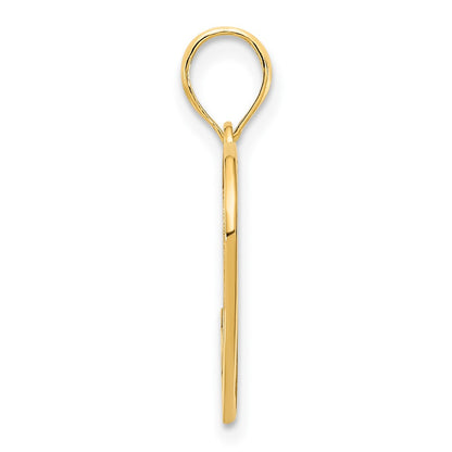 14k Yellow Goldy Infinity Heart Charm