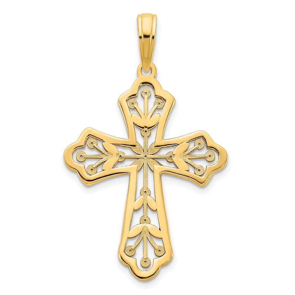 14k Yellow Goldy Fancy Cross Pendant