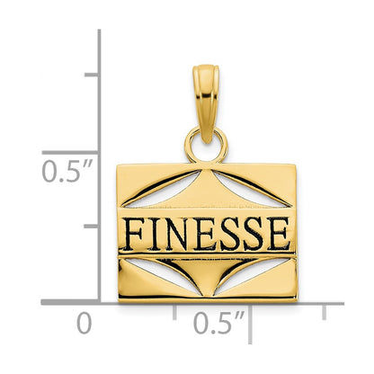 14k Yellow Gold Epoxy FINESSE Pendant
