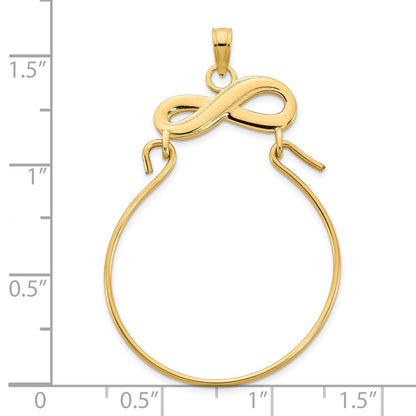 14k Yellow Gold Infinity Charm Holder Pendant