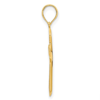 14k Yellow Gold w/ Epoxy Blessed Grandma Cross Pendant