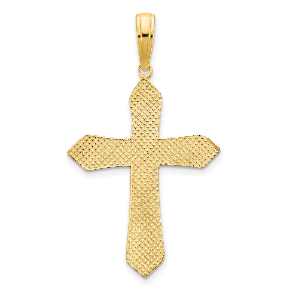 14k Yellow Gold w/ Epoxy Blessed Grandma Cross Pendant