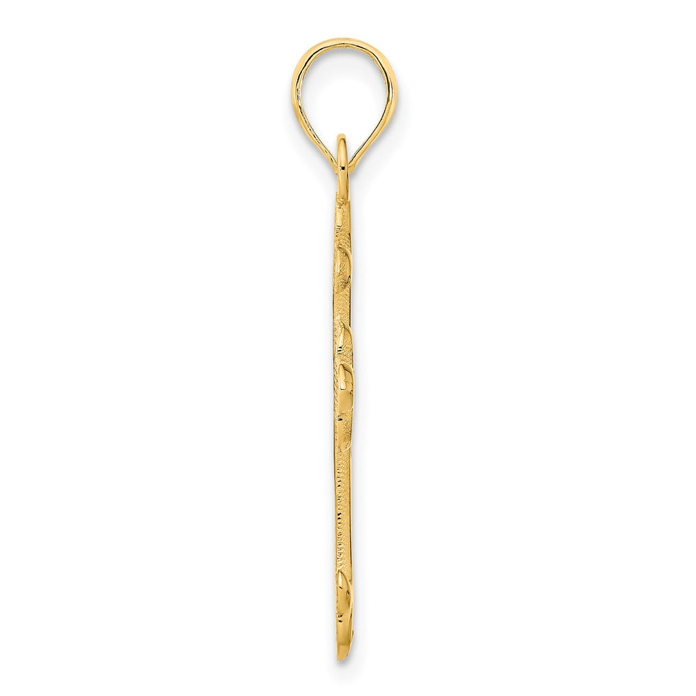 14k Yellow Gold Cross w/ Epoxy SPECIAL MOTHER Pendant