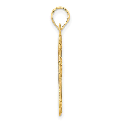 14k Yellow Gold Cross w/ Epoxy SPECIAL MOTHER Pendant