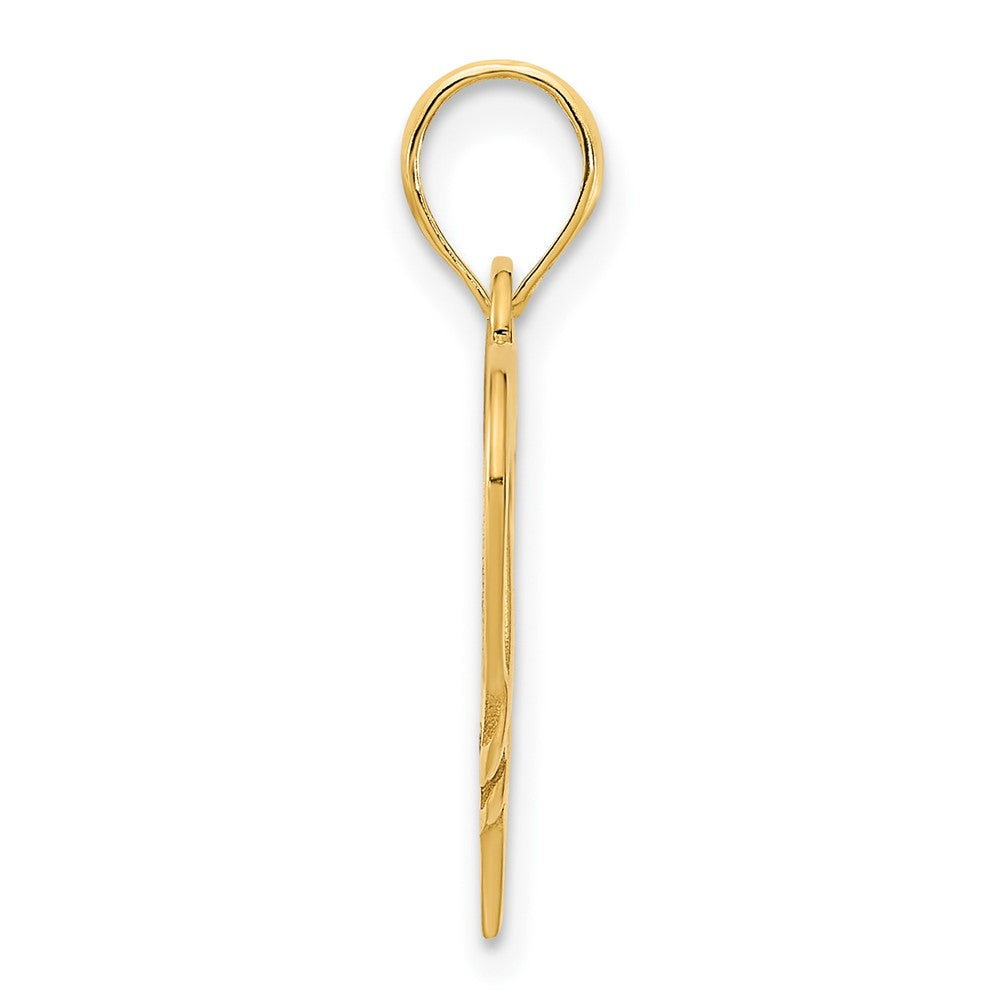 14k Yellow Goldy Epoxy Te Amo Heart  Charm