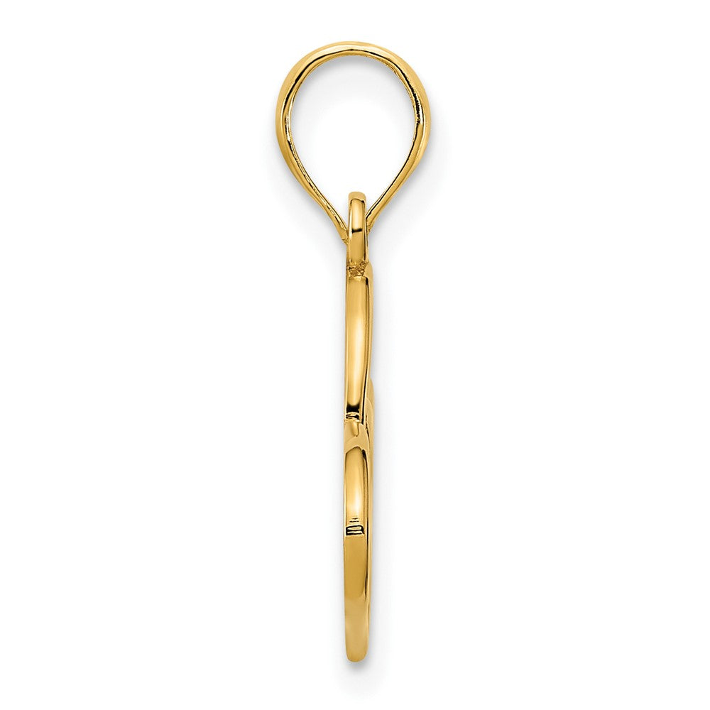 14k Yellow Goldy Heart LOVE Infinity Symbol Charm