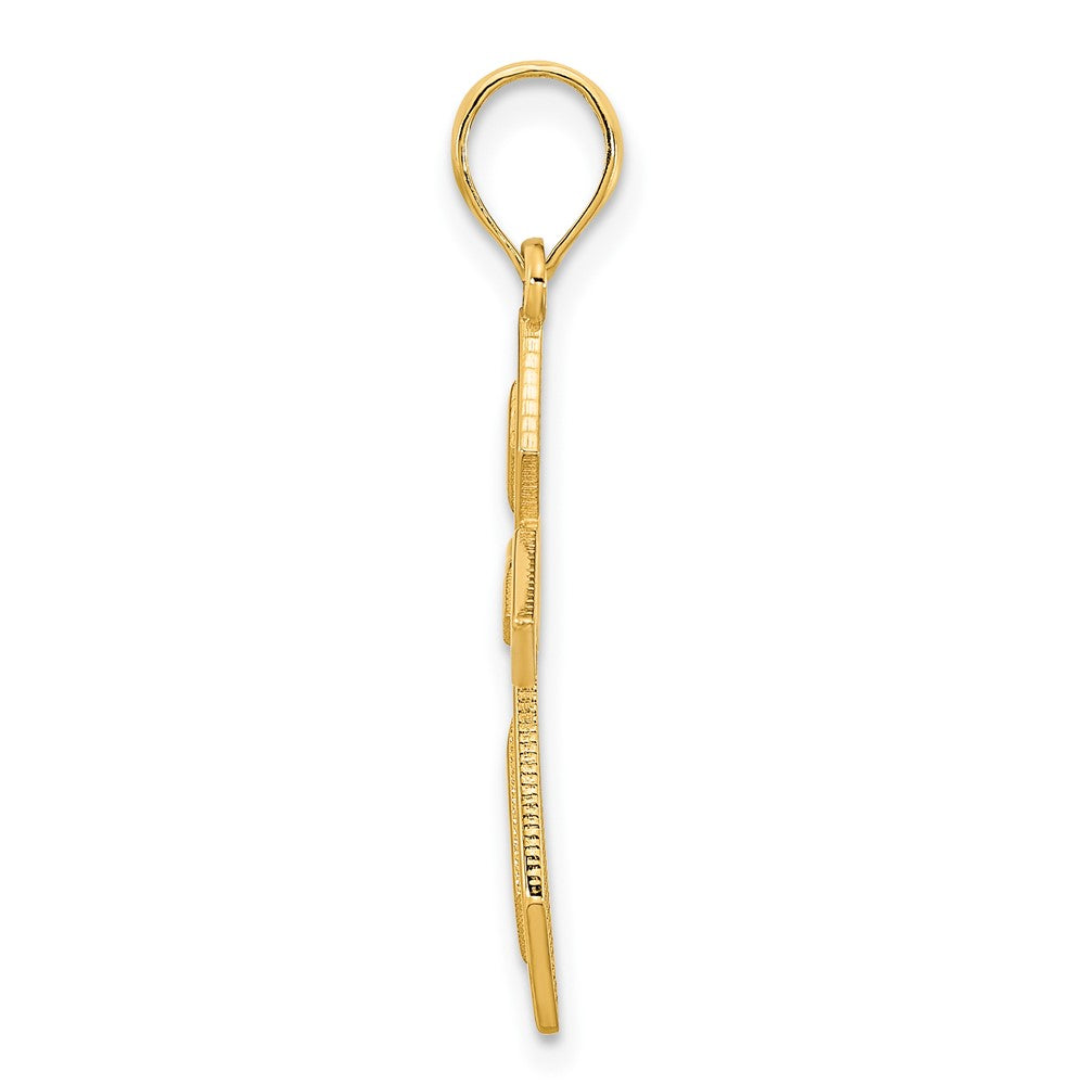 14k Yellow Gold Passion Cross Pendant