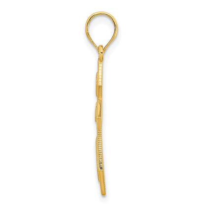 14k Yellow Gold Passion Cross Pendant