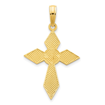 14k Yellow Gold Passion Cross Pendant