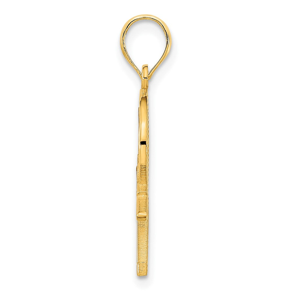 14k Yellow Gold Compass Pendant
