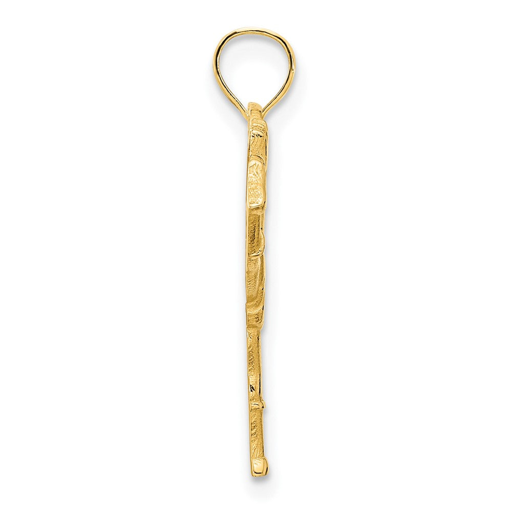 14k Yellow Goldy Cheerleader Charm