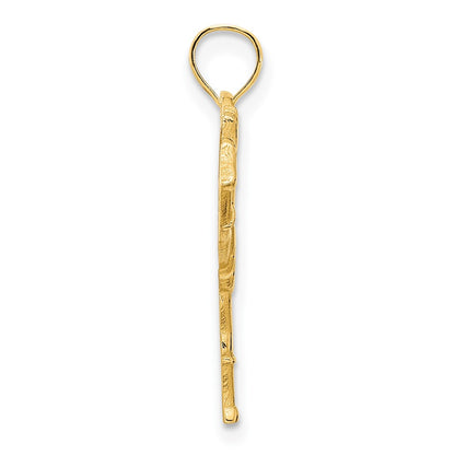 14k Yellow Goldy Cheerleader Charm