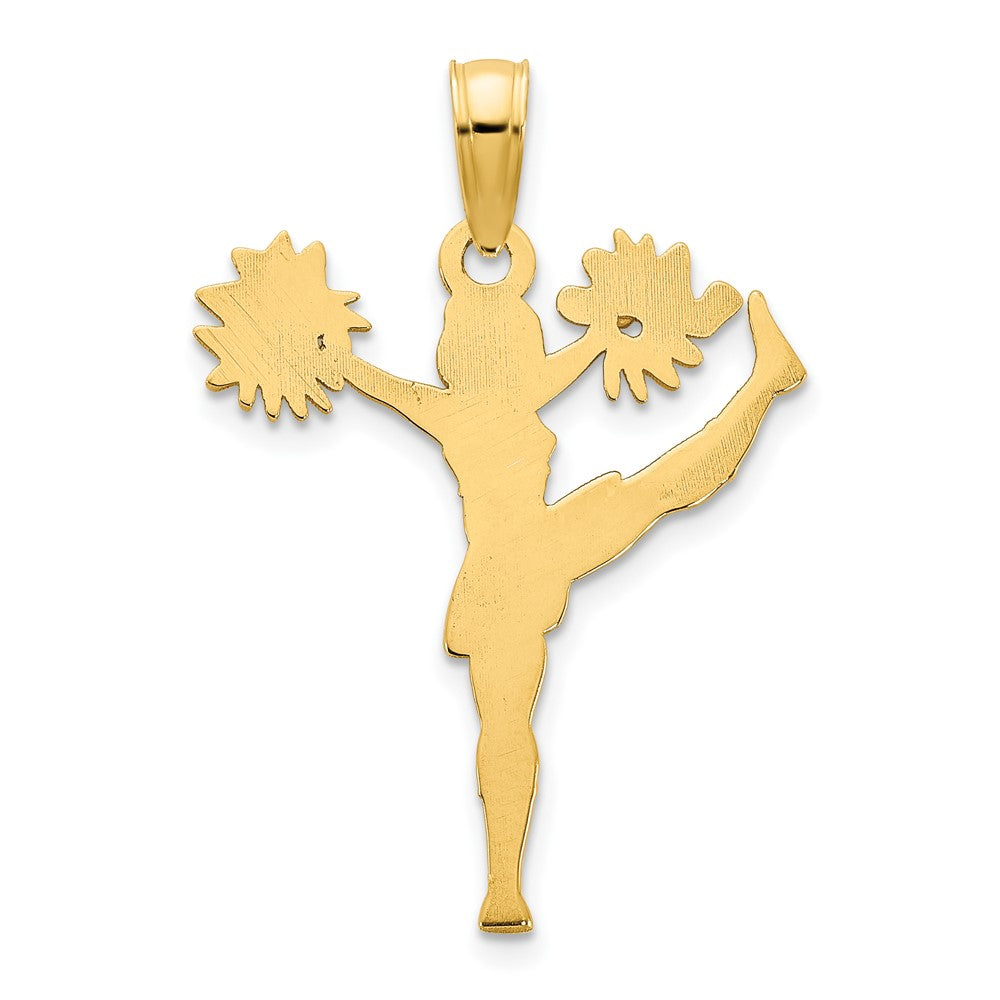14k Yellow Goldy Cheerleader Charm