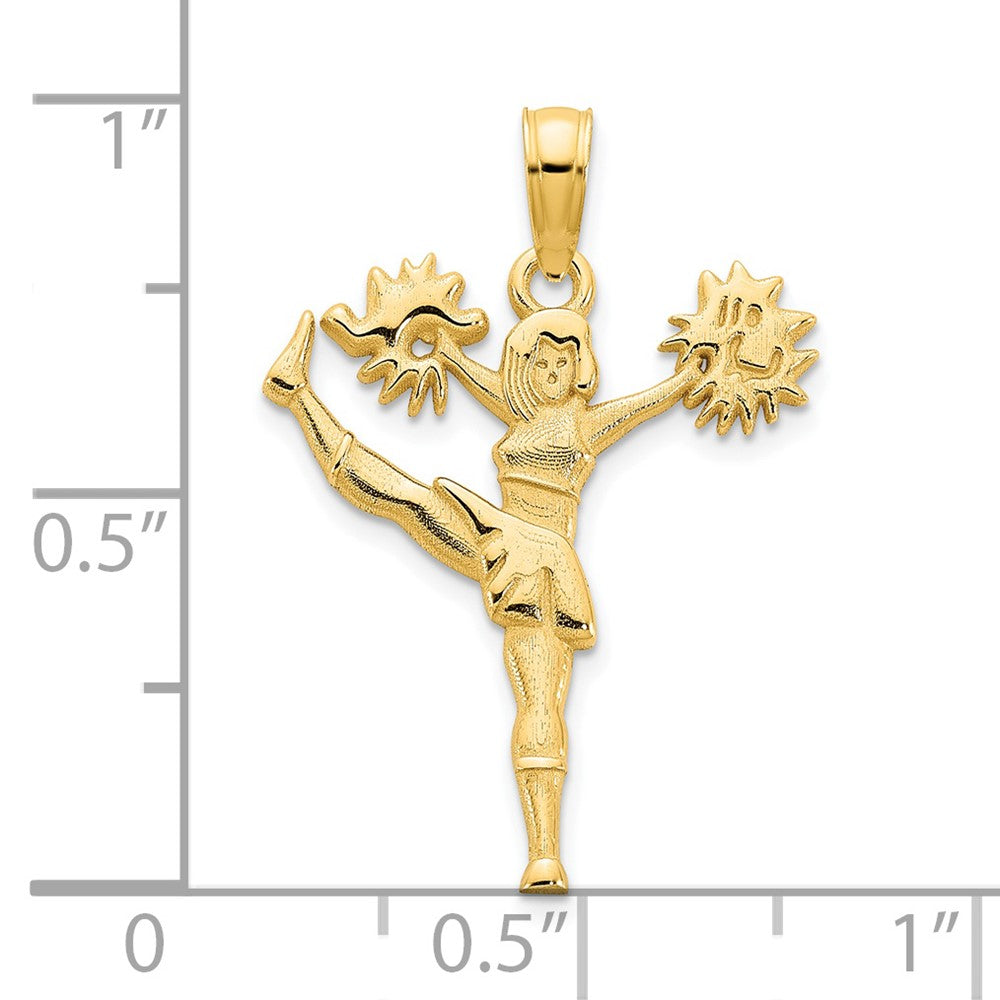 14k Yellow Goldy Cheerleader Charm