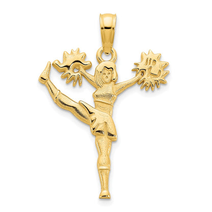 14k Yellow Goldy Cheerleader Charm