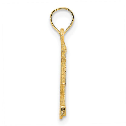 14k Yellow Goldy Lighthouse and Anchor Charm