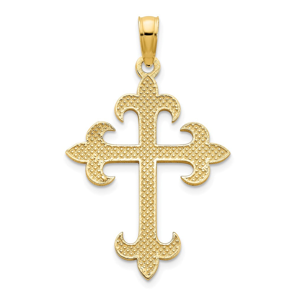 14k Yellow Goldy Cross Charm