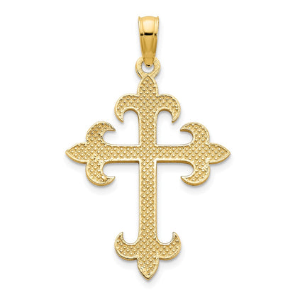 14k Yellow Goldy Cross Charm