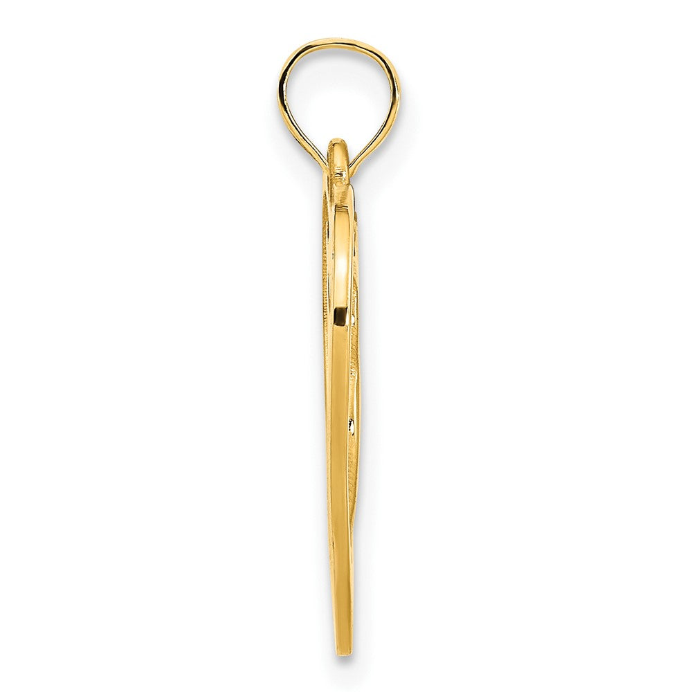 14k Yellow Gold Owl Charm