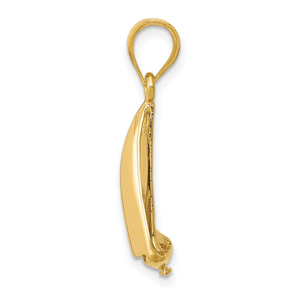 14k Yellow Gold Sailboat Charm