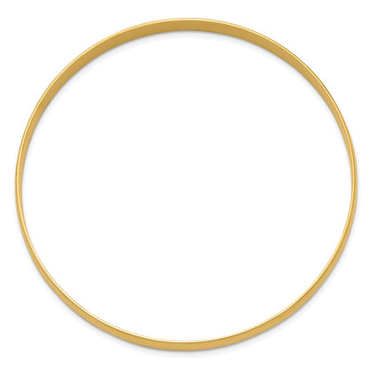 14k Yellow Gold 6mm Solid Polished Half-Round Slip-On Bangle