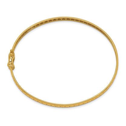 14k Yellow Gold Polished Safety Clasp 4.75mm Bangle