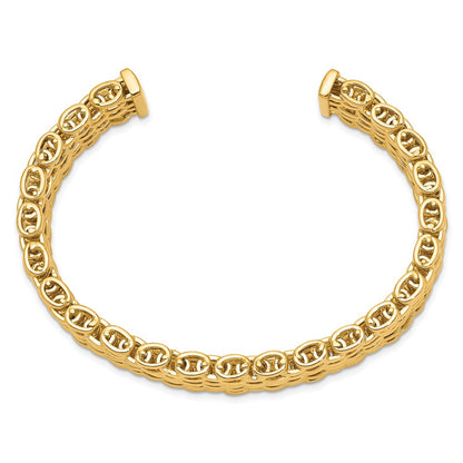 14k Yellow Gold Polished Cuff Bangle