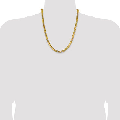 14K 22 inch 6.25mm Solid Miami Cuban Link with Lobster Clasp Chain Necklace