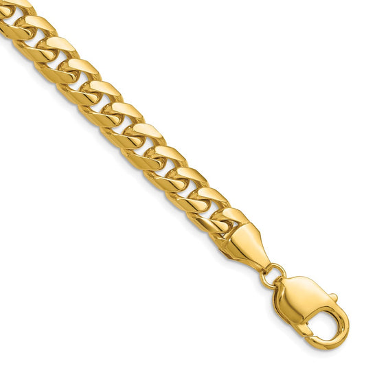 9 Inch 14k 8mm Solid Miami Cuban Chain Bracelet