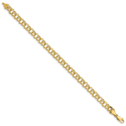 14KY Double Link Charm Bracelet