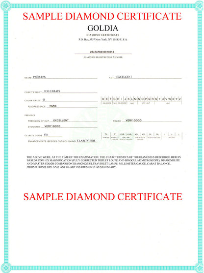 Certified 1/4 CTW Princess Cut Diamond Stud Earrings in 14K White Gold